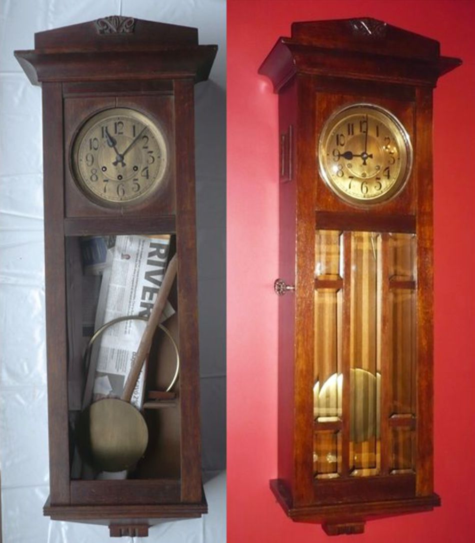 The Ansonia Clock Co. Circa 1920. Regulador con carrilln, sonera de varillas. Brooklyn, New York. Coleccin privada.